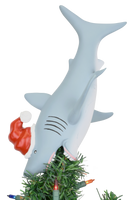 Great White Shark Christmas Tree Topper - Large 10"