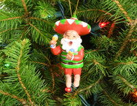 Fiesta Santa Christmas Ornament