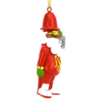 80's Hip Hop Dark Tone Santa Resin Christmas Ornament