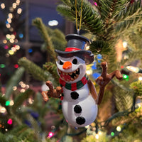 Evil Snowman Halloween Horror Christmas Ornaments