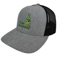 
              Tree Buddees Embroidered Mesh Snapback Hat - Black & Grey
            