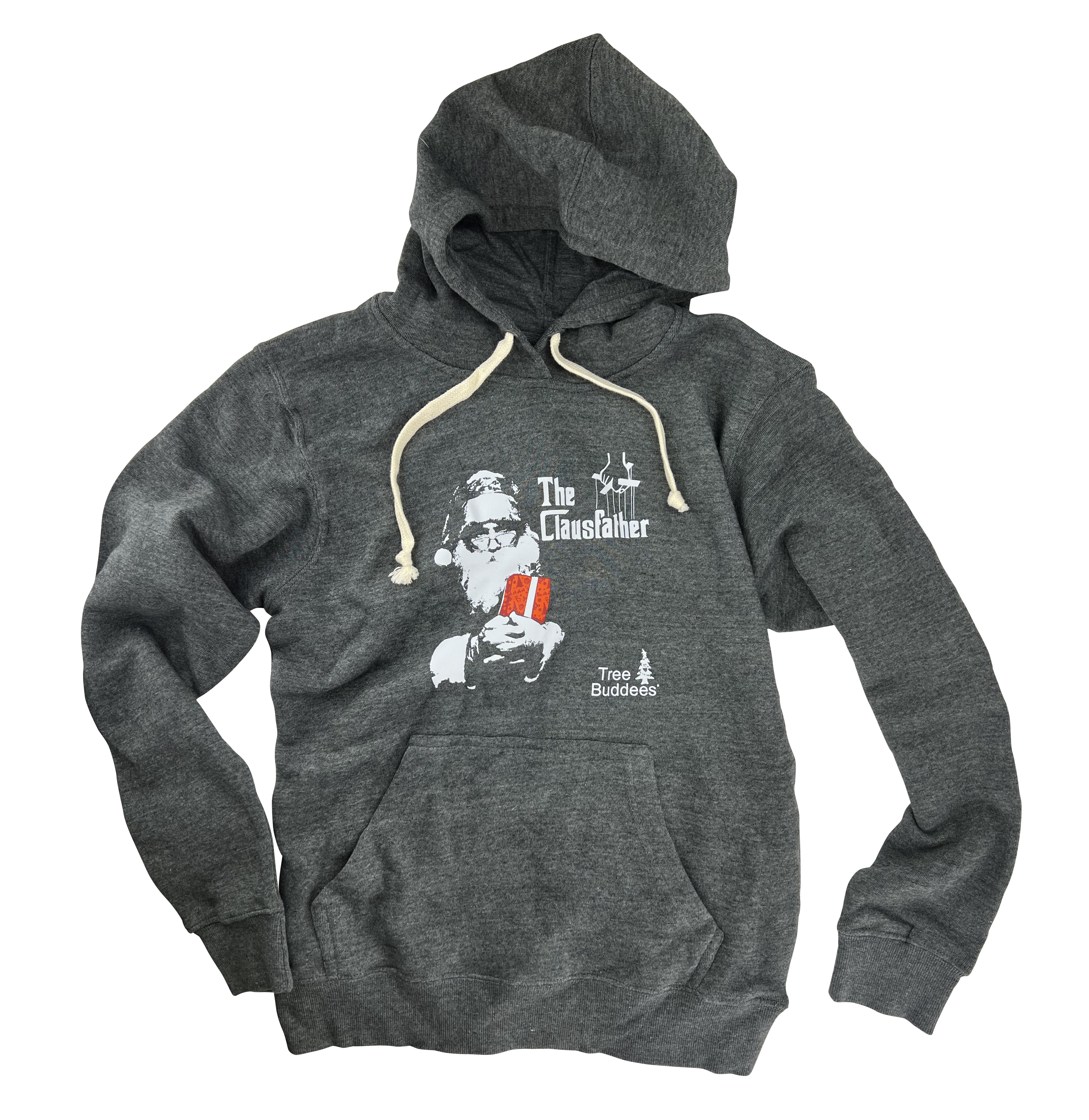 The Clausfather Funny Unisex Hoodie - Heathered Charcoal