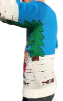 SALE ~ Unisex Adult Funny Drunk Santa and Reindeer Ugly Christmas Sweater Knit Shirt