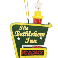No Vacancy at The Bethlehem Inn Sign / No Room in The Inn Funny Ornaments