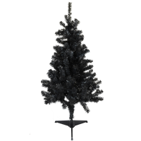 Black Halloween / Christmas Tree 4 Feet Tall Decoration