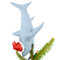 Great White Shark Christmas Tree Topper - Large 10"