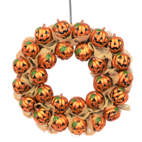 
              Jack-O-Lantern Pumpkin Halloween Wreath Decoration
            