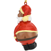 Mooning Santa Claus Christmas Ornament - Dark Tone
