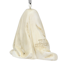 Cute Dog Dressed As Ghost with Pumpkin Halloween Ornament