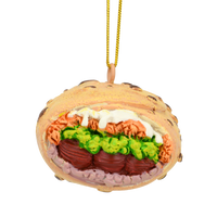 Burrito Wrapped in Tin Foil Food Christmas Ornament