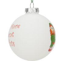 No More Silent Nights Fun Pregnancy Glass Christmas Ornaments