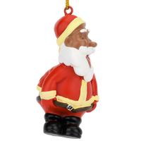 Mooning Santa Claus Christmas Ornament - Dark Tone