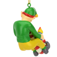 Candy Cane Bong Elf Funny Weed Christmas Ornament