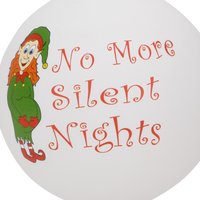 No More Silent Nights Fun Pregnancy Glass Christmas Ornaments