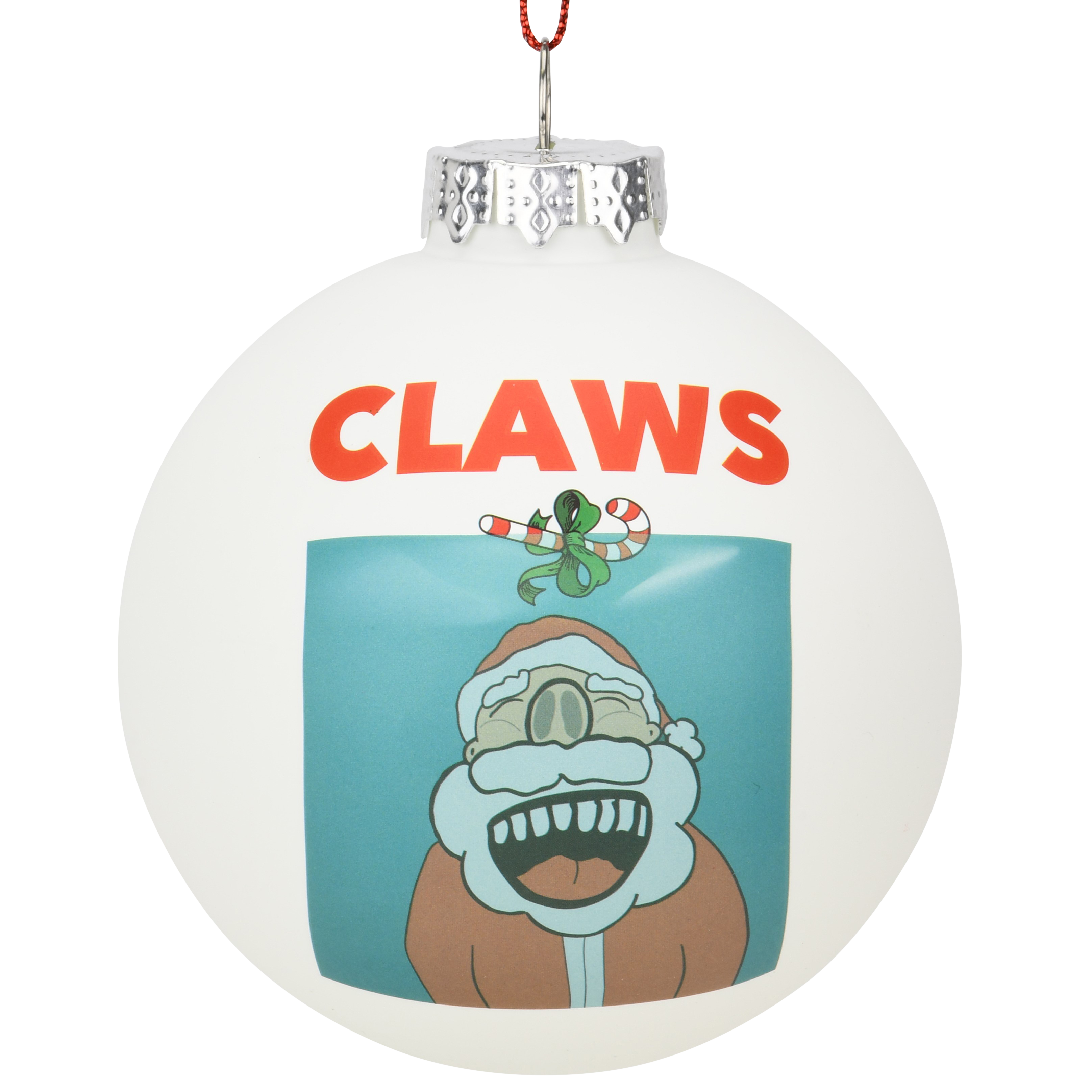 Claws Movie Poster Parody Fun Glass Christmas Ornaments