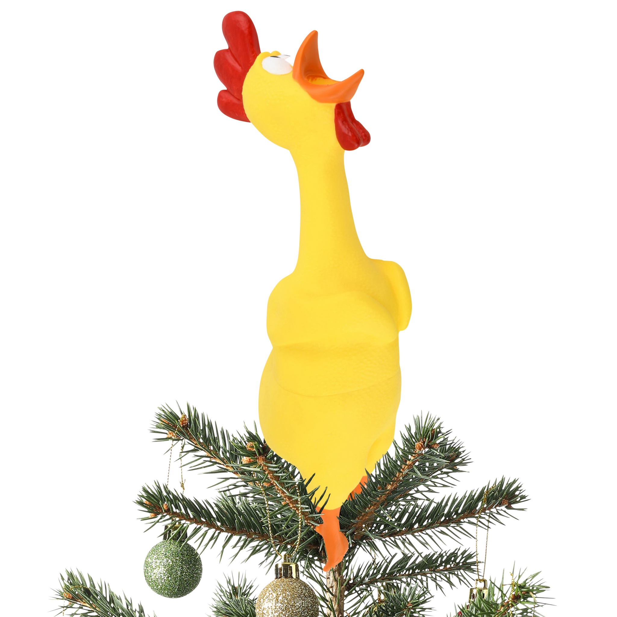 christmas tree rubber Hilarious Rubber Chicken Christmas Tree Topper