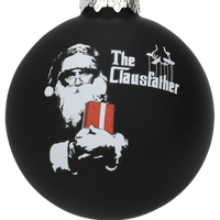 The Clausfather Movie Poster Parody Funny Glass Christmas Ornament