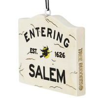 
              Entering Salem Sign with Witch Halloween Ornament
            