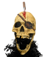 
              Creepy Pirate Skull Tree Topper For Christmas or Halloween Trees - Large 10"
            