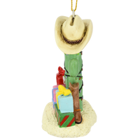
              Cactus Christmas Tree with Cowboy Boots Cowboy Hats and Presents Ornament
            