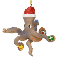 
              Christmas Kraken Sea Creature Ornament Octopus / Giant Squid
            
