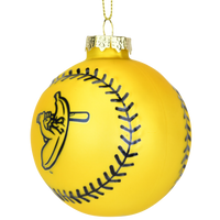 
              Tree Buddees x Savannah Bananas Yellow Banana Ball Baseball Shaped Glass Ornament
            