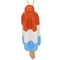 Retro Patriotic Red White and Blue Popsicle Christmas Ornament