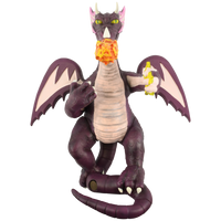 
              Purple Fire-Breathing Dragon Christmas Tree Topper - 11" Tall
            