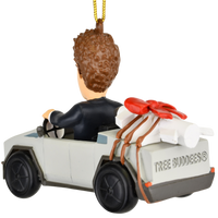 
              Funny Space Man Billionaire Businessman Christmas Ornament Futuristic Truck & Rocket
            