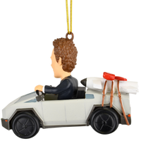 
              Funny Space Man Billionaire Businessman Christmas Ornament Futuristic Truck & Rocket
            