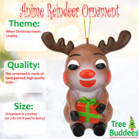 
              Anime Christmas Ornament Collection 3 Pack - Santa, Mrs. Claus & Reindeer Cartoon Character Holiday Decor
            