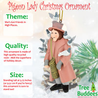 
              NYC Central Park Bird Pigeon Lady Christmas Ornament
            