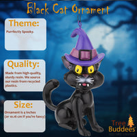 
              Black Cat Halloween Ornament
            