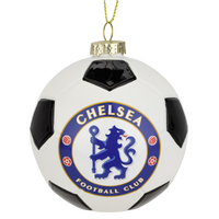
              Tree Buddees x Chelsea F.C. Official Football Club Bauble Limited Edition Christmas Ornament - Glass Soccer Ball
            