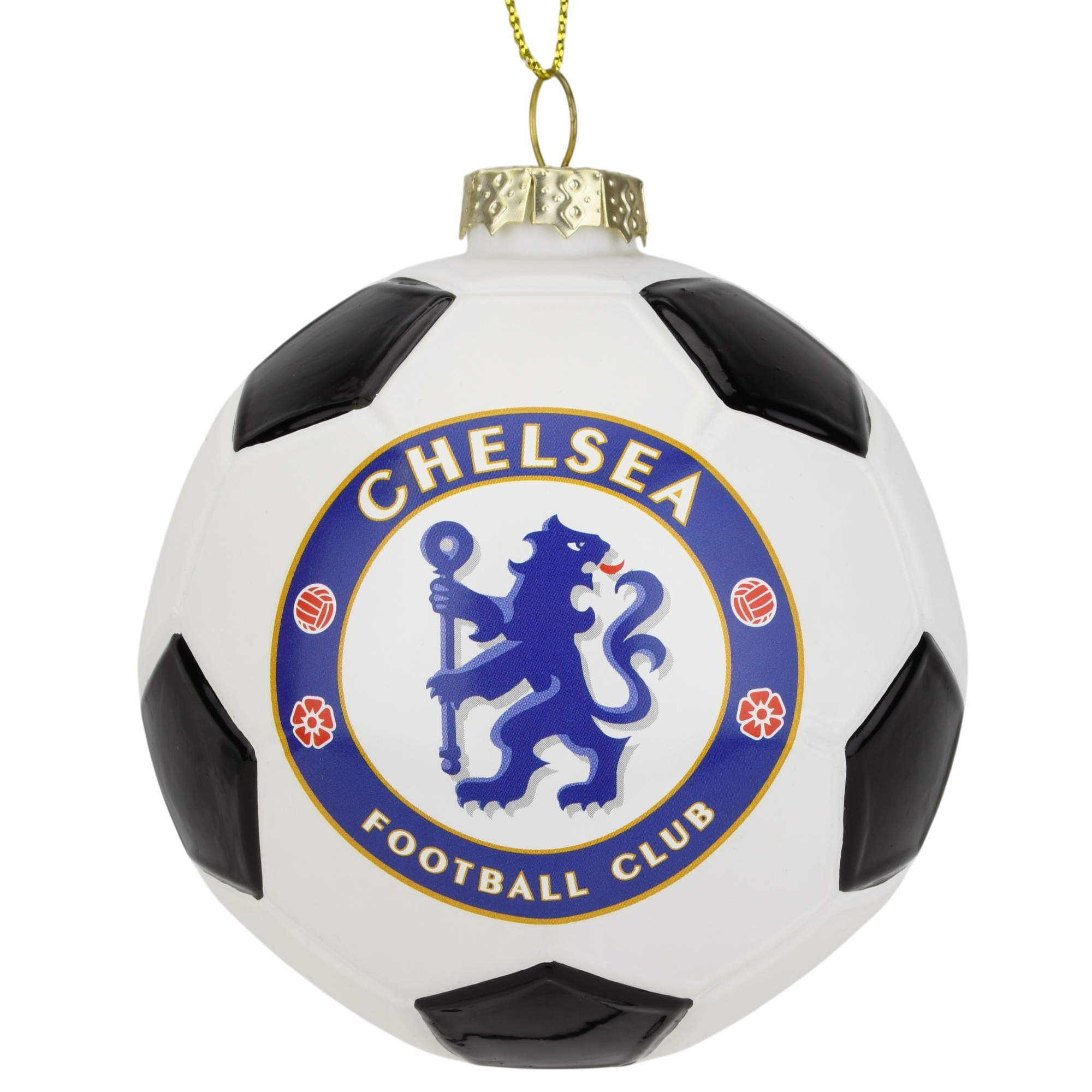 Tree Buddees x Chelsea F.C. Official Football Club Bauble Limited Edition Christmas Ornament - Glass Soccer Ball