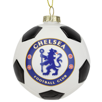 
              Tree Buddees x Chelsea F.C. Official Football Club Bauble Limited Edition Christmas Ornament - Glass Soccer Ball
            