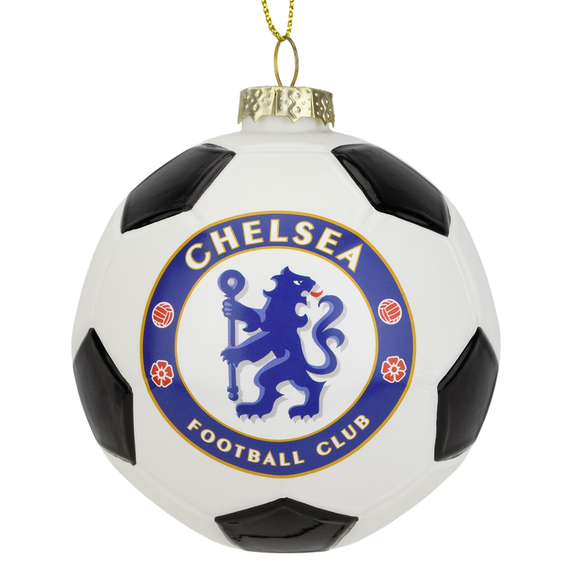 Tree Buddees x Chelsea F.C. Official Football Club Bauble Limited Edition Christmas Ornament - Glass Soccer Ball