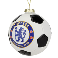 
              Tree Buddees x Chelsea F.C. Official Football Club Bauble Limited Edition Christmas Ornament - Glass Soccer Ball
            