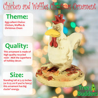 
              Chicken and Waffles Christmas Ornament Funny Decoration
            