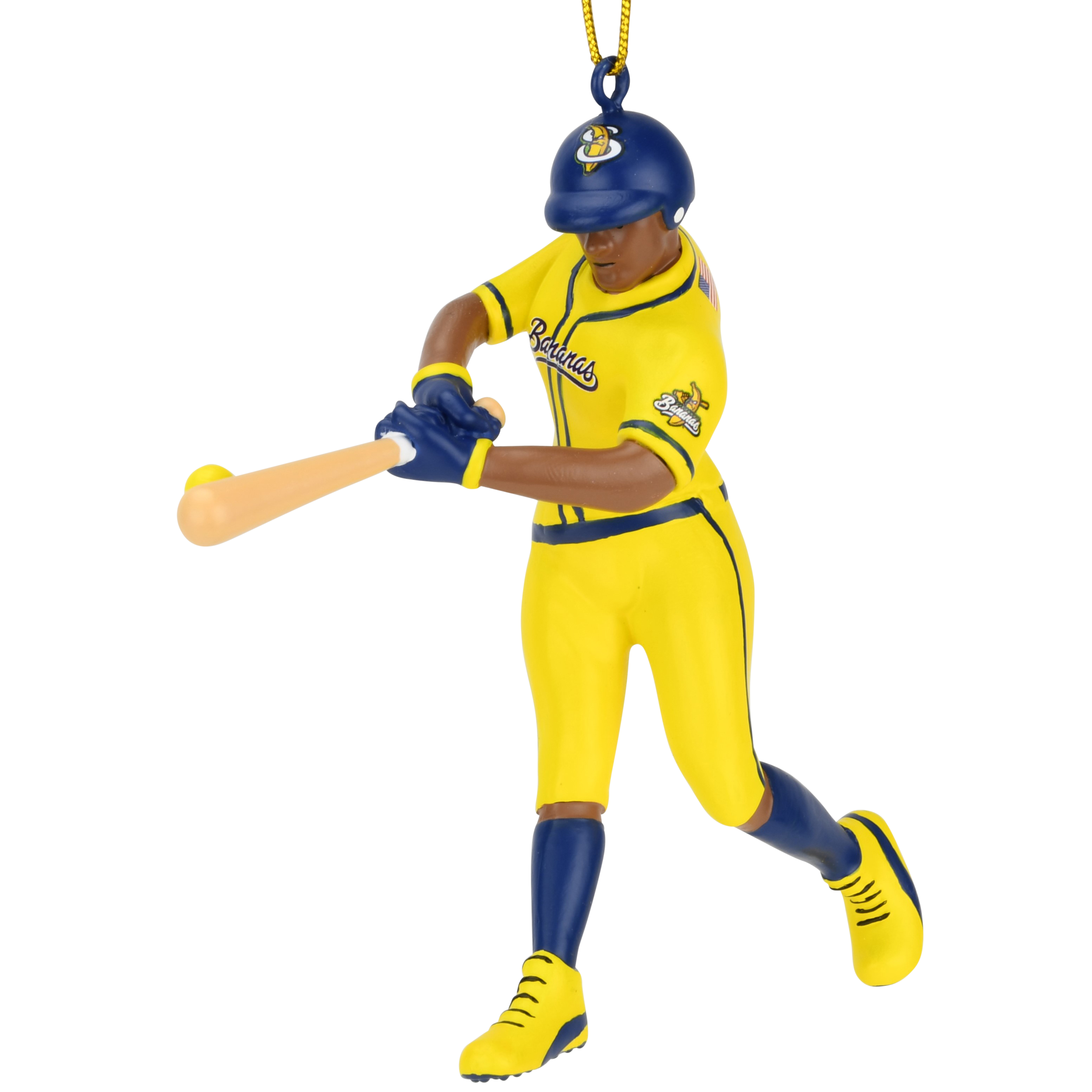 Tree Buddees x Savannah Bananas Baseball Player Ornament (Dark Tone Batter - Yellow Jersey)