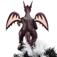 
              Purple Fire-Breathing Dragon Christmas Tree Topper - 11" Tall
            