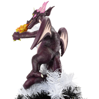 
              Purple Fire-Breathing Dragon Christmas Tree Topper - 11" Tall
            