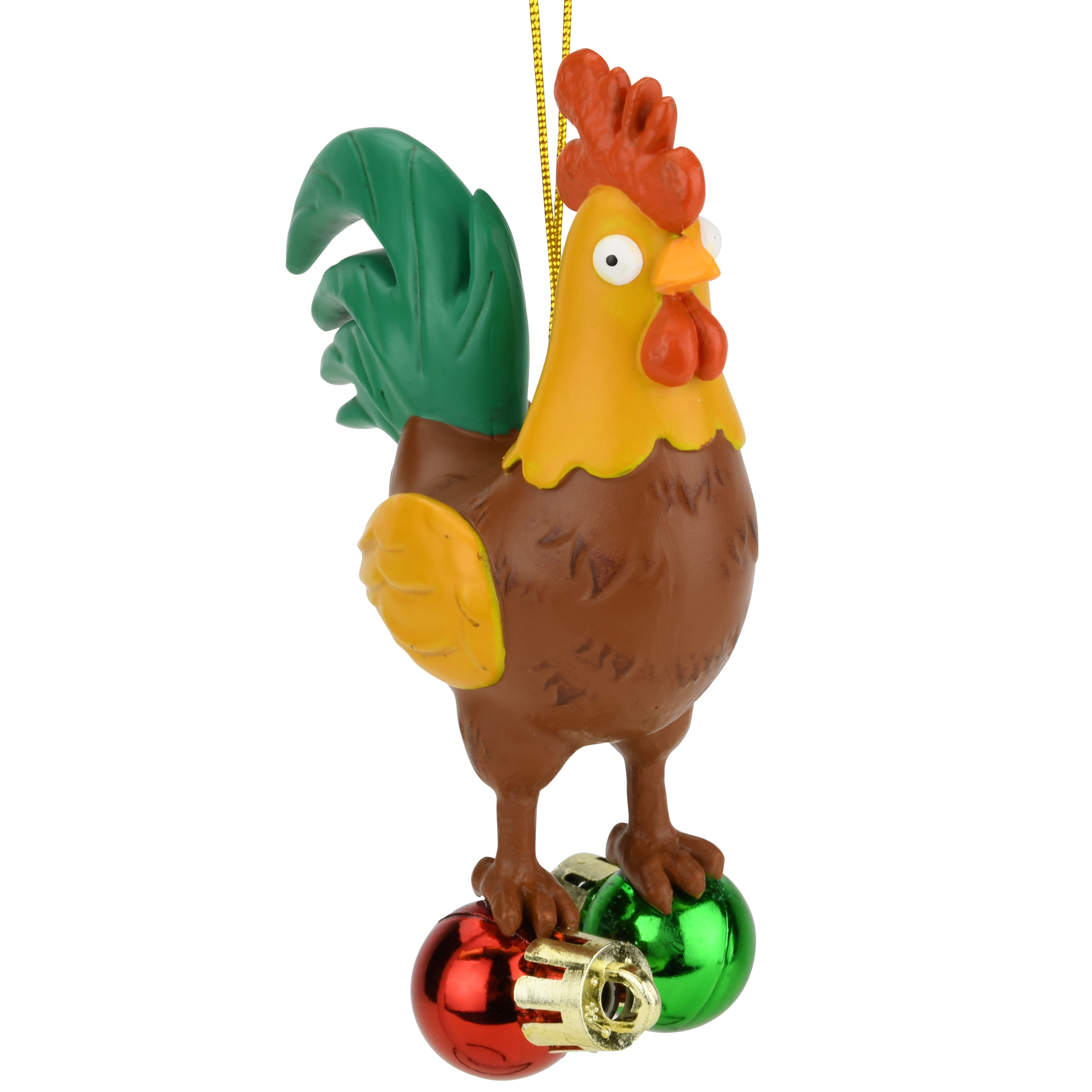 Cock and Bulbs Funny Christmas Ornament Decoration