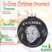 
              E=Xmas Albert Einstein Glass Christmas Ornament
            