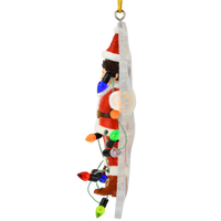 
              Santa Being Electrocuted Hilarious Christmas Ornament
            