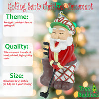 
              Golfing Santa Claus Christmas Ornament
            