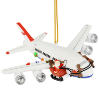 
              Santa Hit By Plane Funny Christmas Ornament Hilarious Decor
            