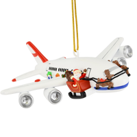 
              Santa Hit By Plane Funny Christmas Ornament Hilarious Decor
            
