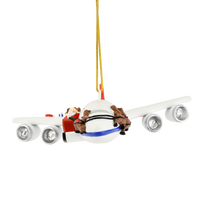 
              Santa Hit By Plane Funny Christmas Ornament Hilarious Decor
            