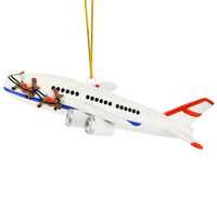 
              Santa Hit By Plane Funny Christmas Ornament Hilarious Decor
            